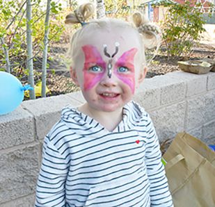 Little girl with painted face